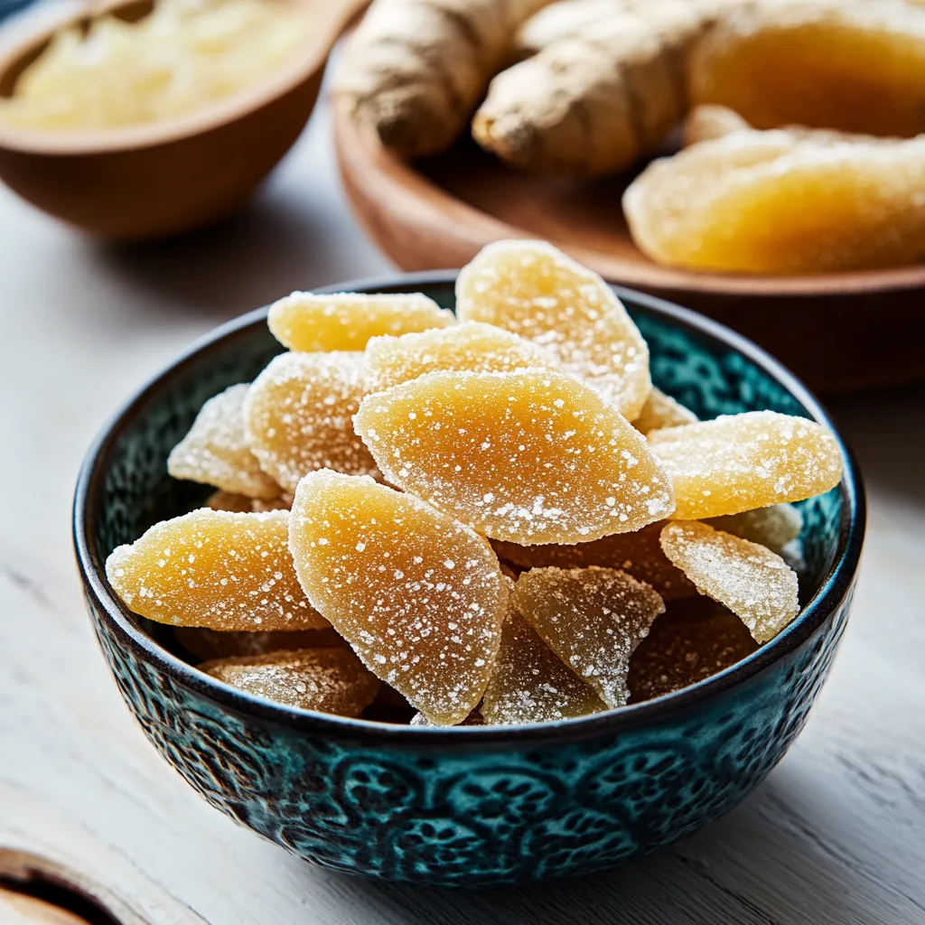 A bowl of candied ginger.