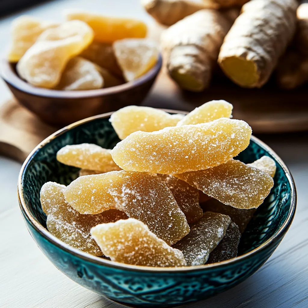 A bowl of candied ginger.