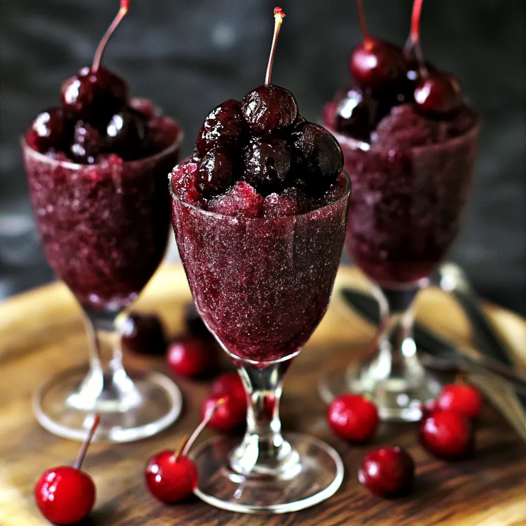 Cherry juice in a glass.