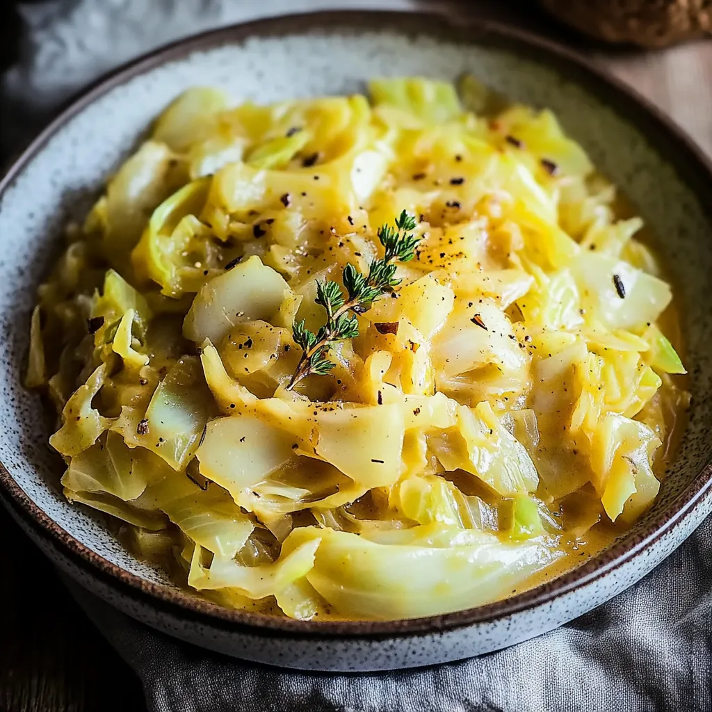 A bowl of food with a sprig of parsley on top.