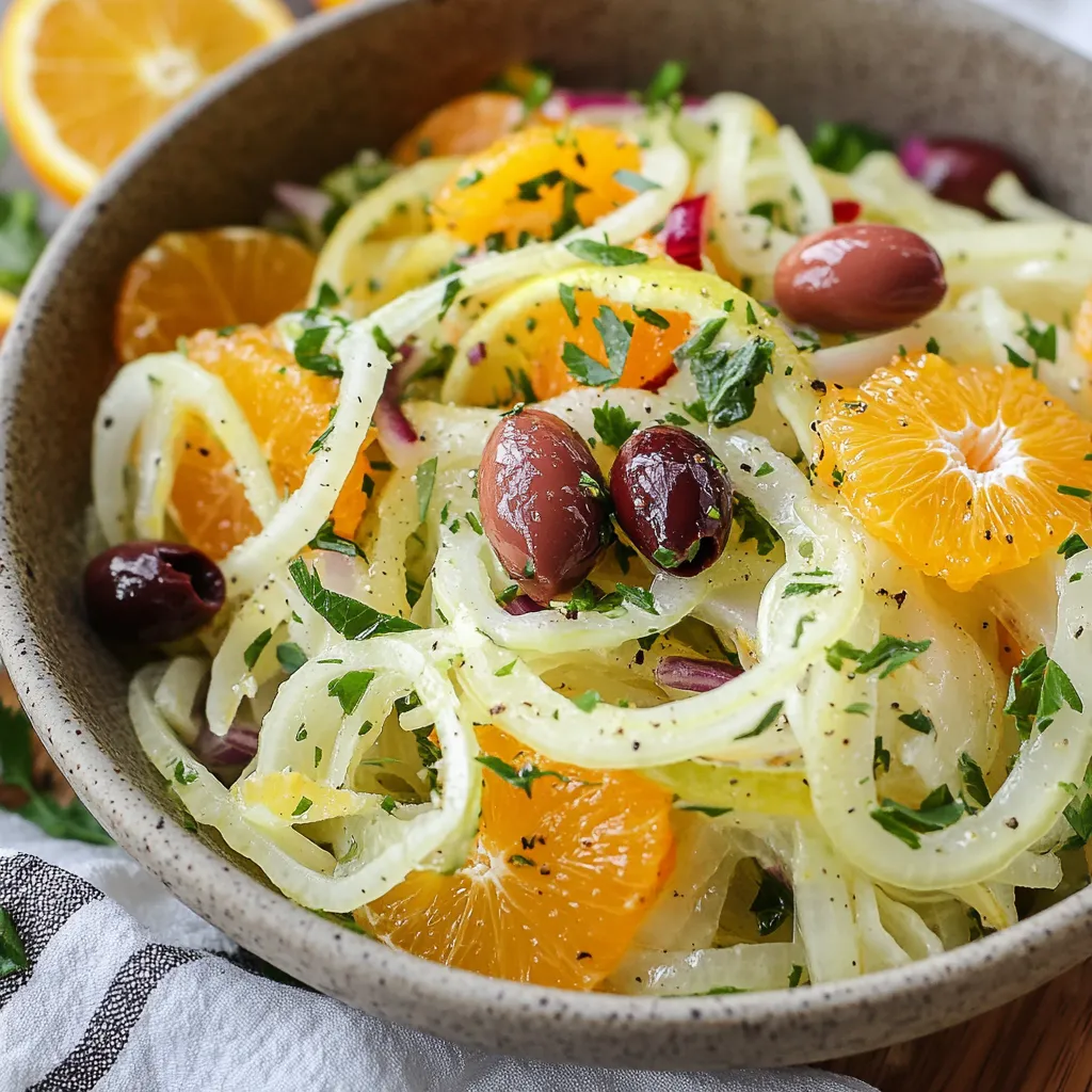 A bowl of food with oranges and olives.