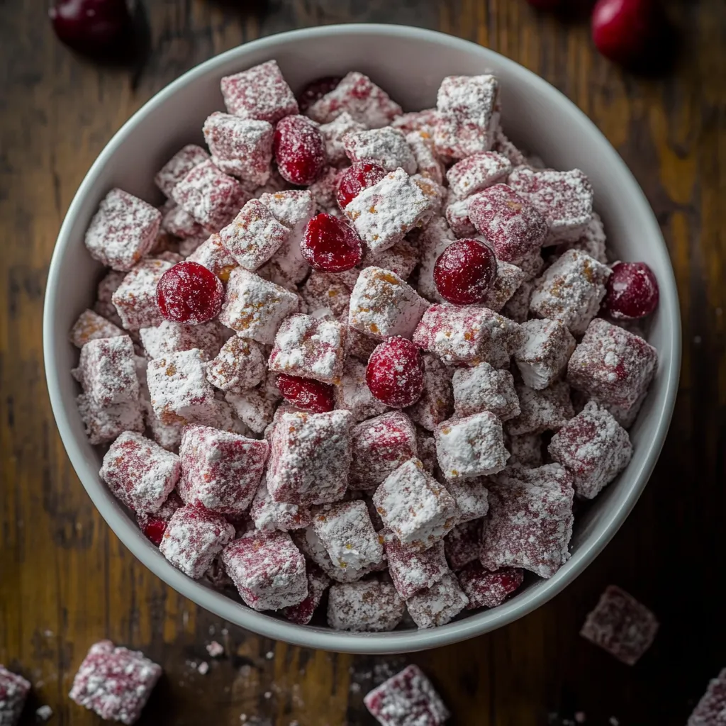 A bowl of white and red candy.