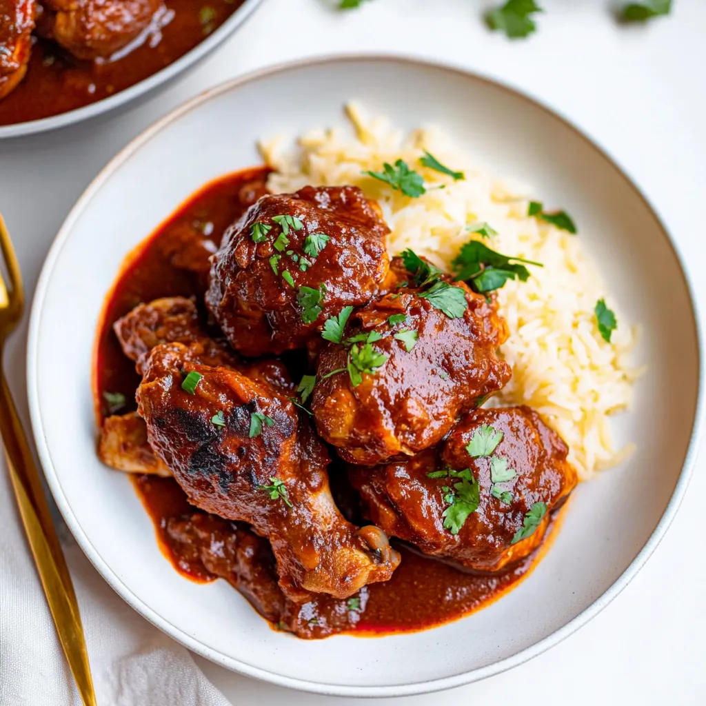 A plate of chicken and rice.