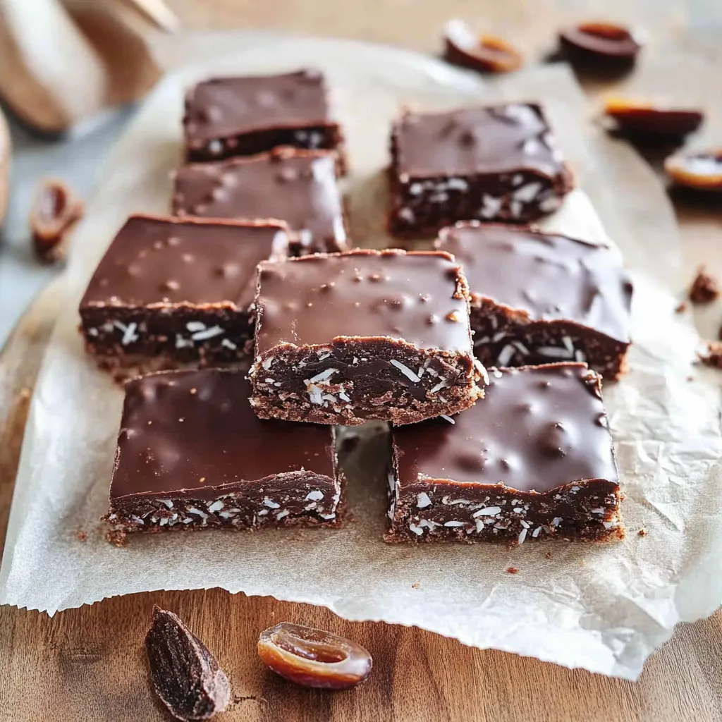 A plate of chocolate desserts with nuts.