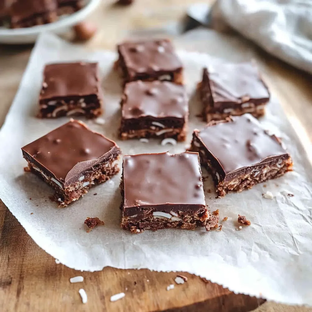 A plate of chocolate desserts.