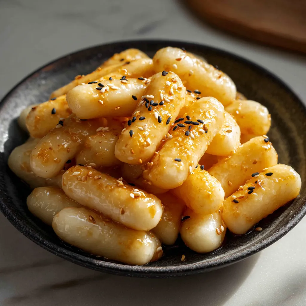 A bowl of food with sesame seeds on top.