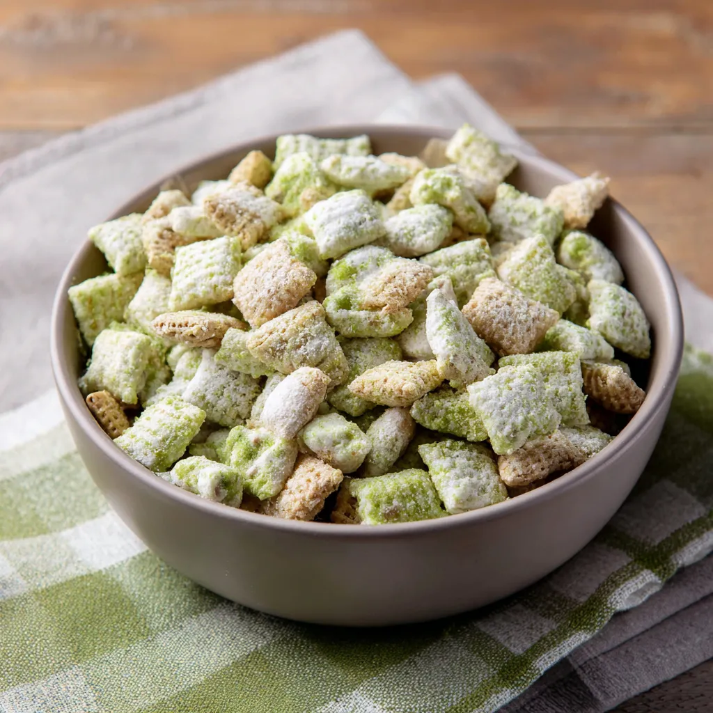 A bowl of green and white food.