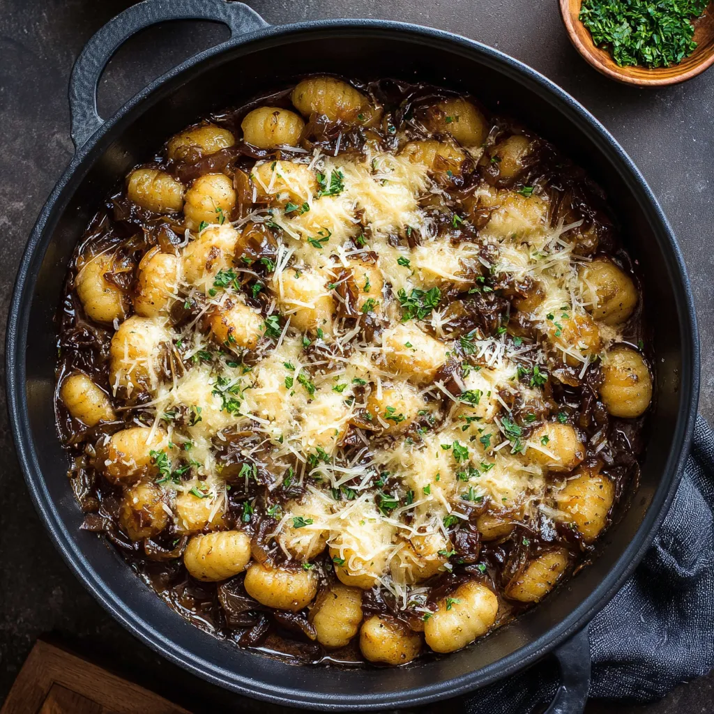 A bowl of pasta with cheese and herbs.