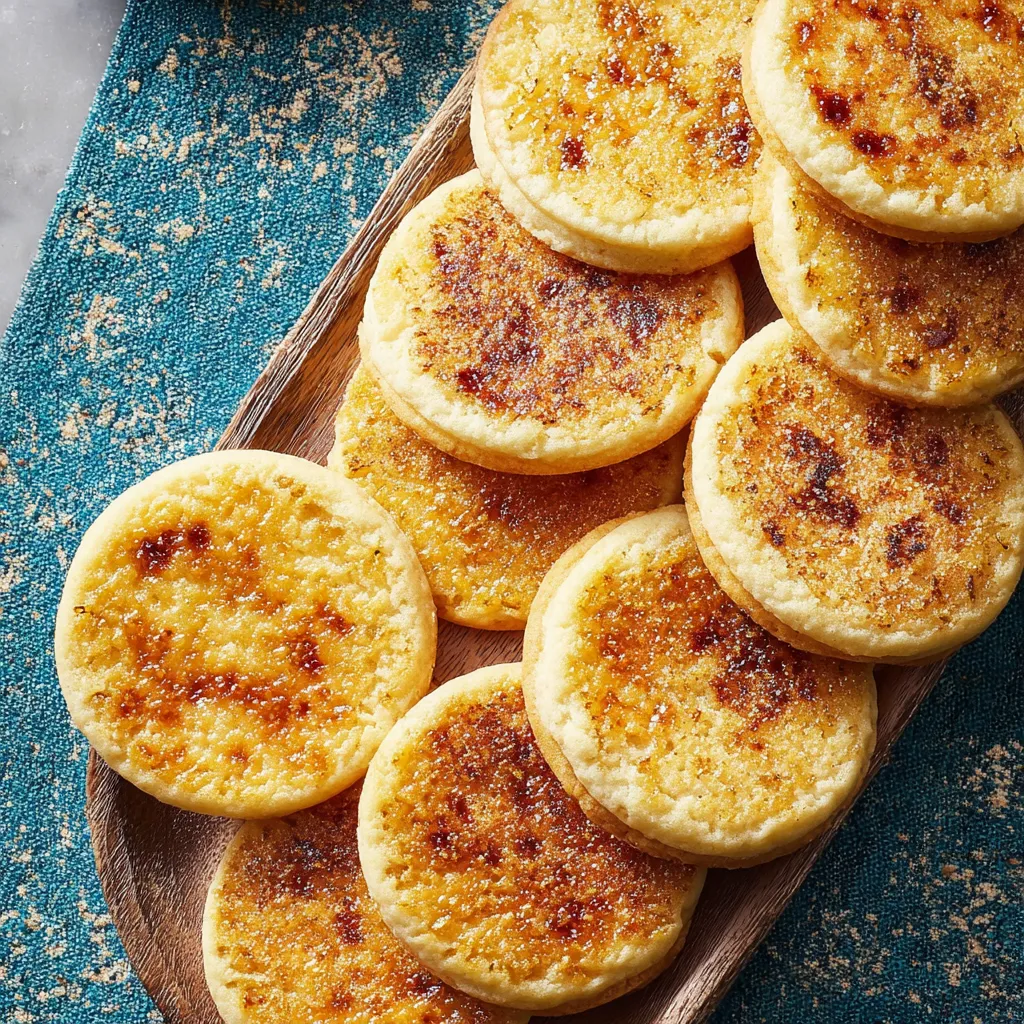 A wooden tray with 12 golden brown biscuits.