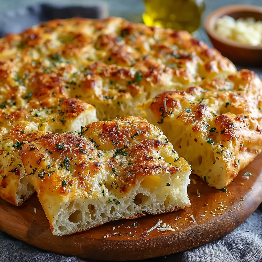 A pizza with cheese and herbs on top.