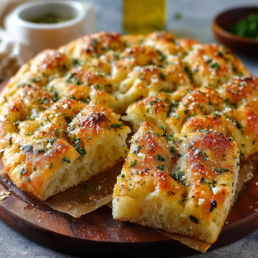 A pizza with cheese and herbs on top.