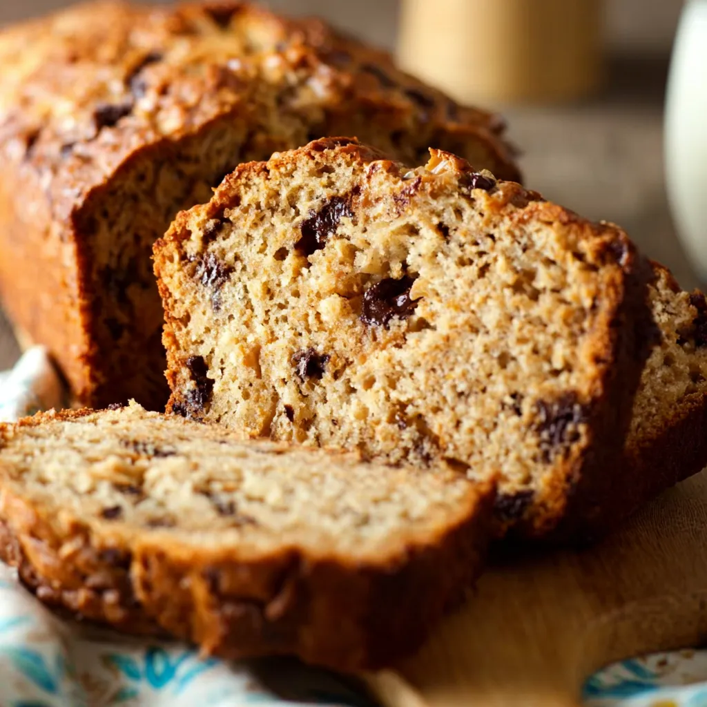 A loaf of bread with chocolate chips.