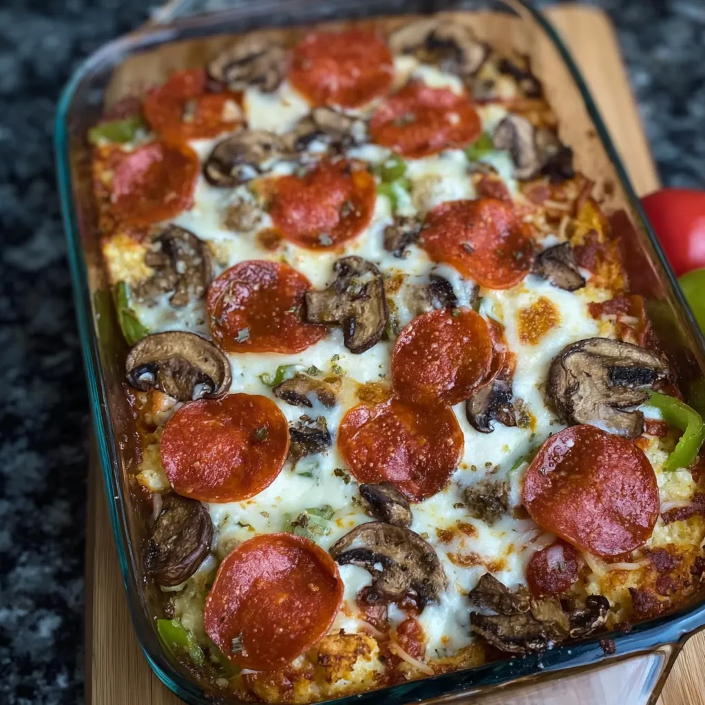 A pan of mushrooms and pepperoni.
