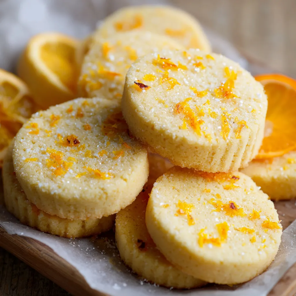A plate of cookies with orange zest.