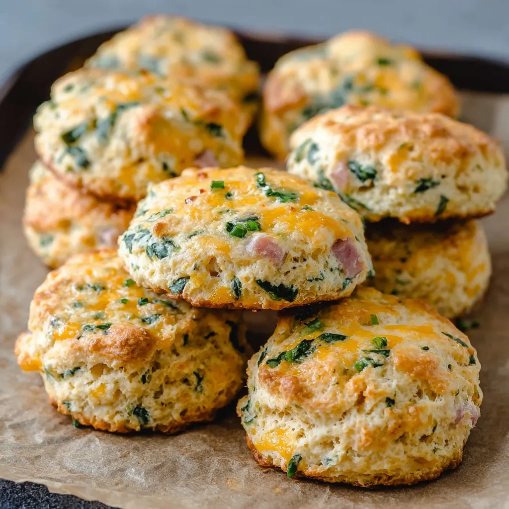 A tray of biscuits with green toppings.