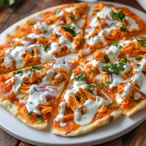 Buffalo Chicken Flatbread Pizza