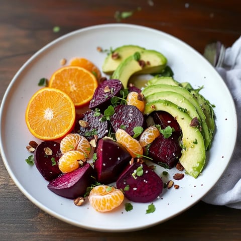 Roasted Beet Salad with Orange and Avocado