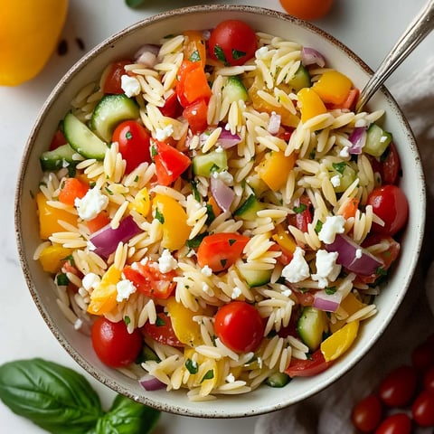 Rainbow Orzo Salad