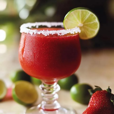 A glass of red drink with a slice of lime on top.